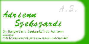 adrienn szekszardi business card